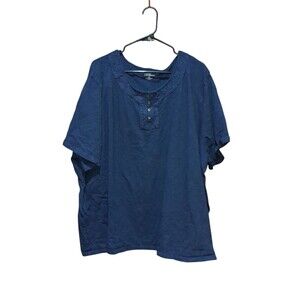 Catherines Liz And Me  Pull-On Tunic Navy Blue Size 5X  34W 36W